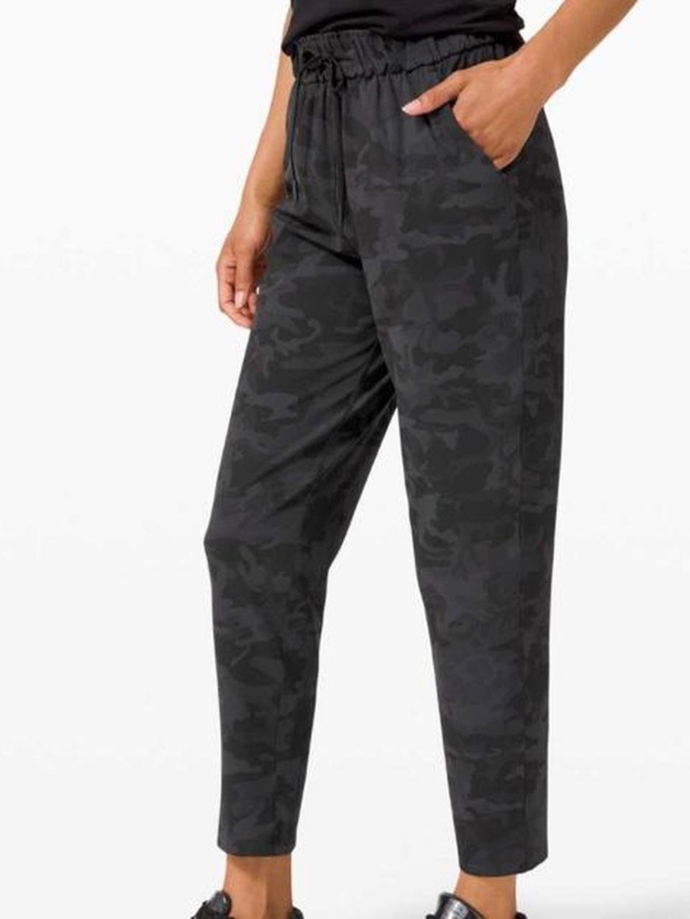 lululemon athletica Black Camo Drawstring Joggers